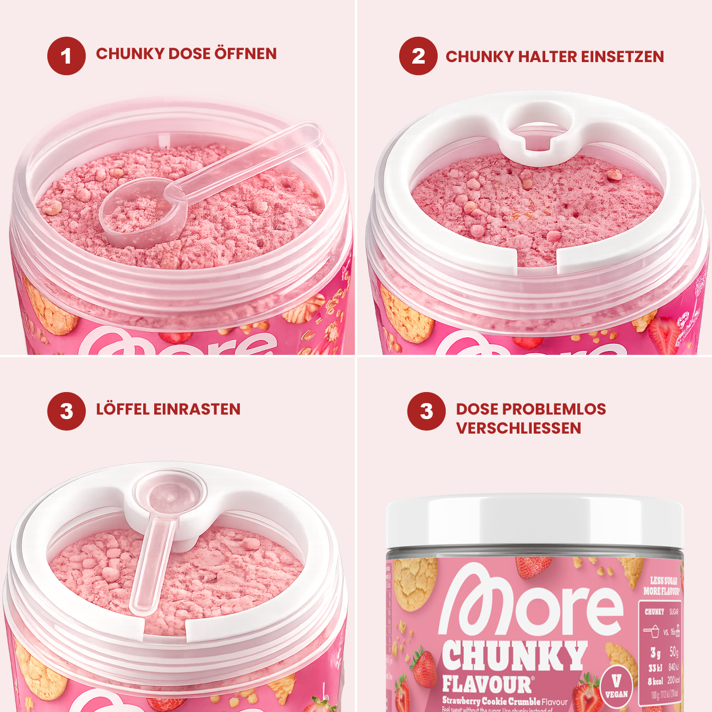 Chunky Löffelhalter für 90 g Dose – 3D-gedruckt | verschiedene Farben