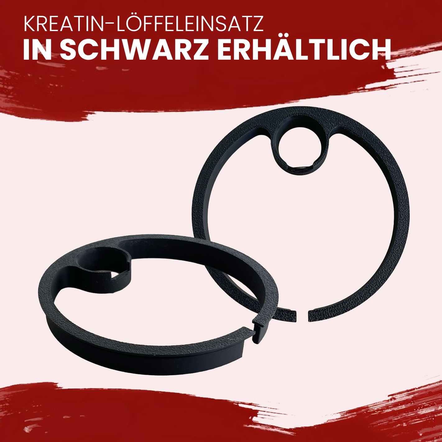ESN Löffelhalter für 250g Kreatin Dose | 3D-gedruckt | verschiedene Farben I Farbe schwarz I 1 Stück