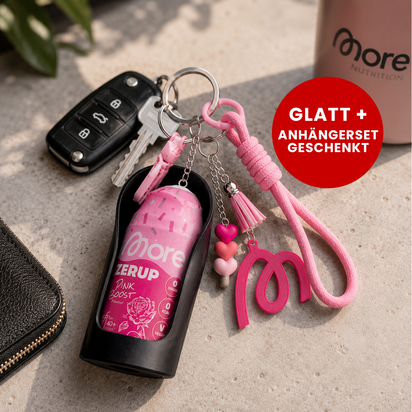 Zerup Schlüsselanhänger | Passend für More Nutrition & ESN Zerups | To-Go Halter | Glatt | 3D-Druck | 12 Farben I 1 Stück