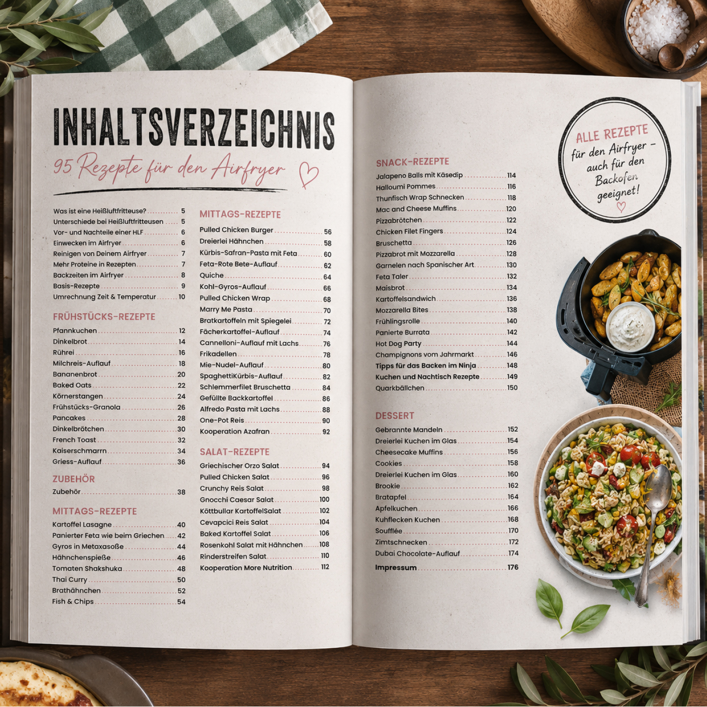 95 Rezepte für den Airfryer - Pretty Delicious (gedruckte Version)