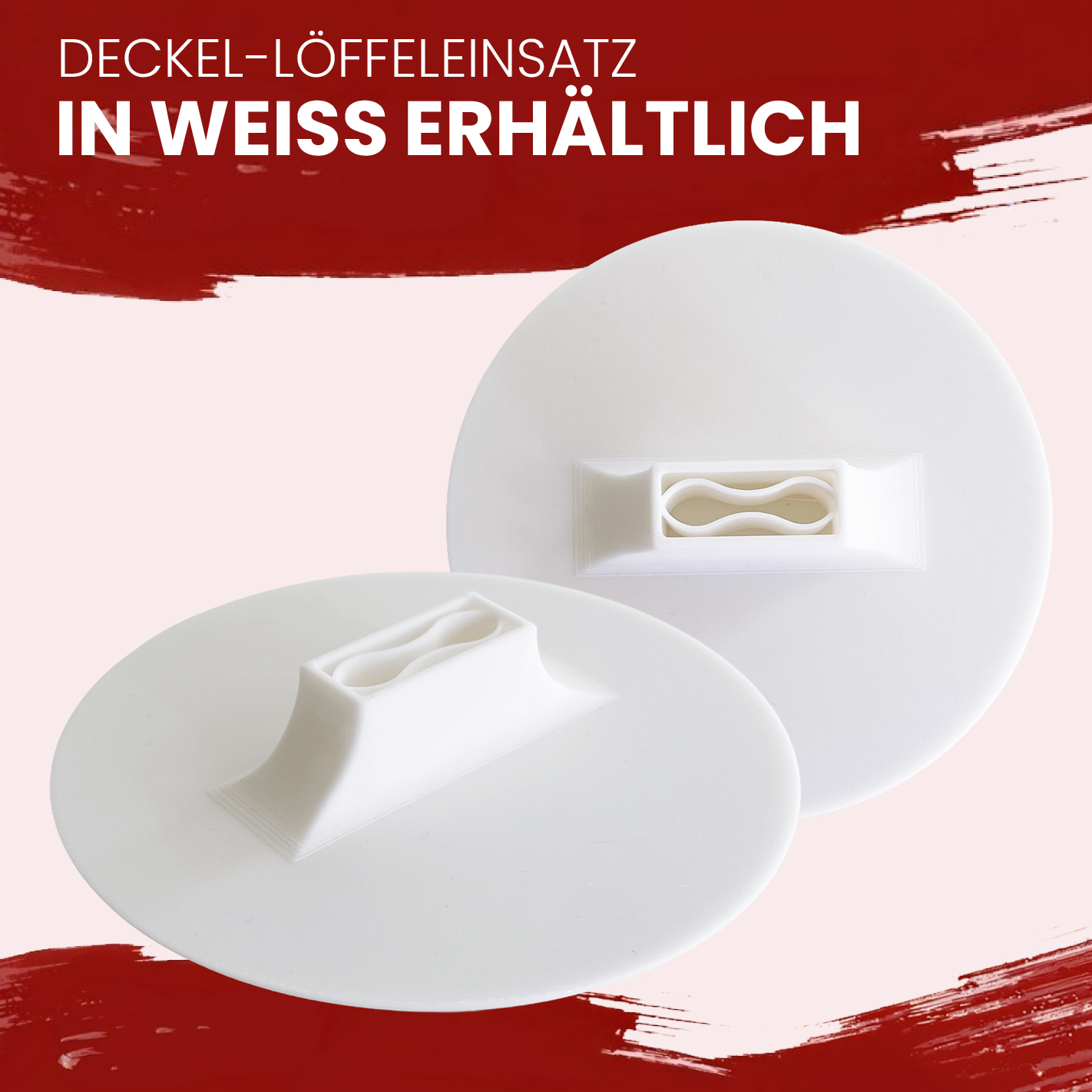 More Nutrition (1) Löffelhalter für 2kg More Barista Dosen – Wiederverwendbarer Halter für weißen More Scoop | 3D gedruckt I weiß