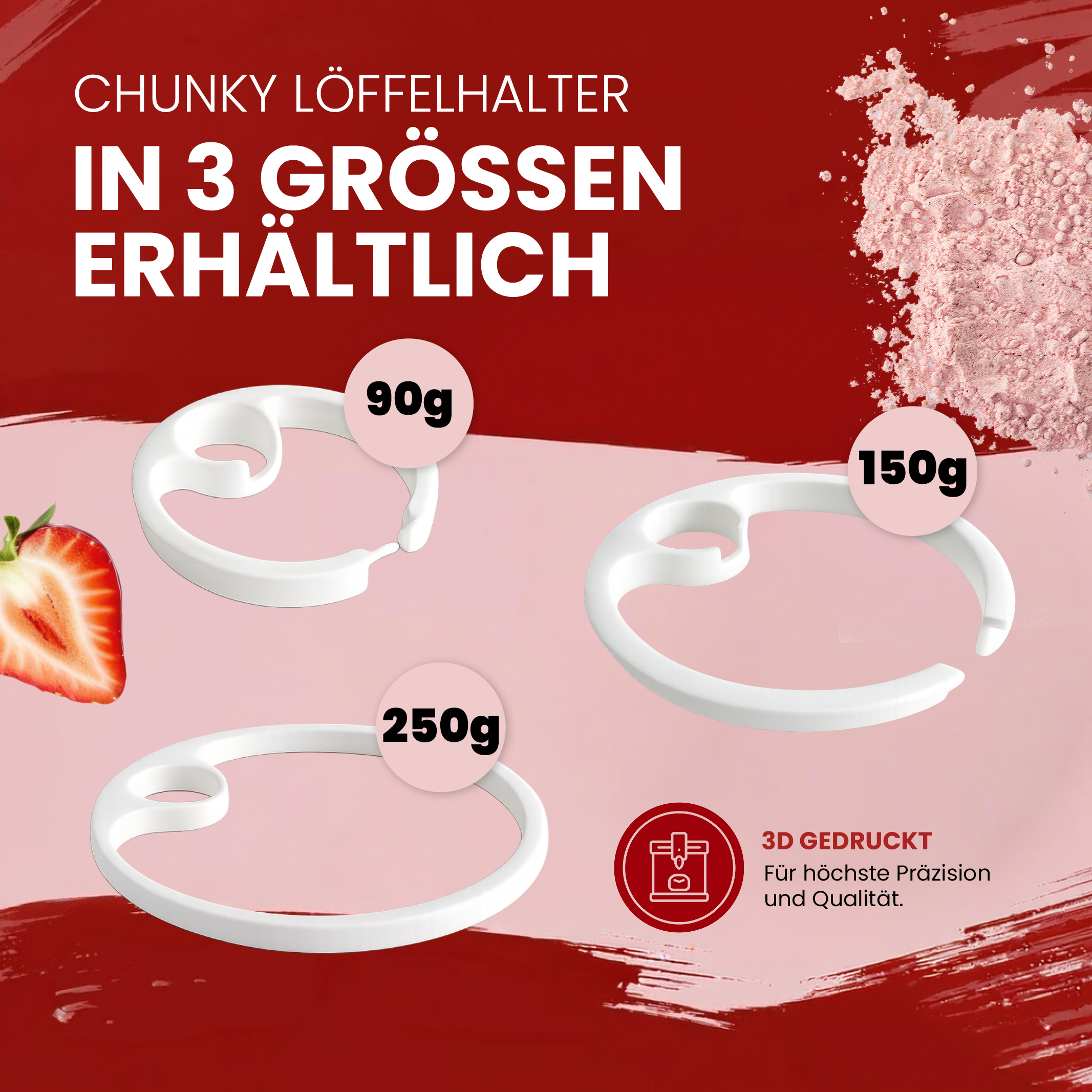 Chunky Löffelhalter für 150 g Dose | 3D-gedruckt | verschiedene Farben