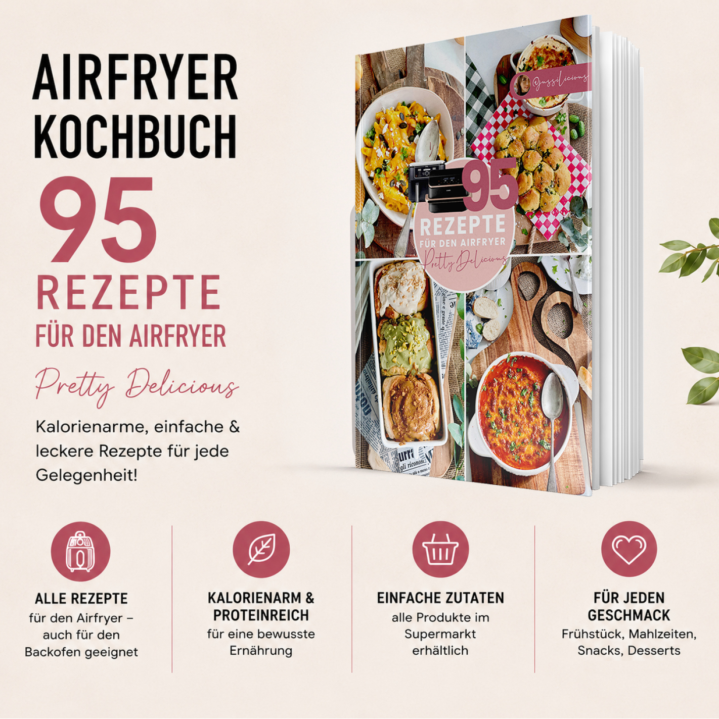 95 Rezepte für den Airfryer - Pretty Delicious (gedruckte Version)