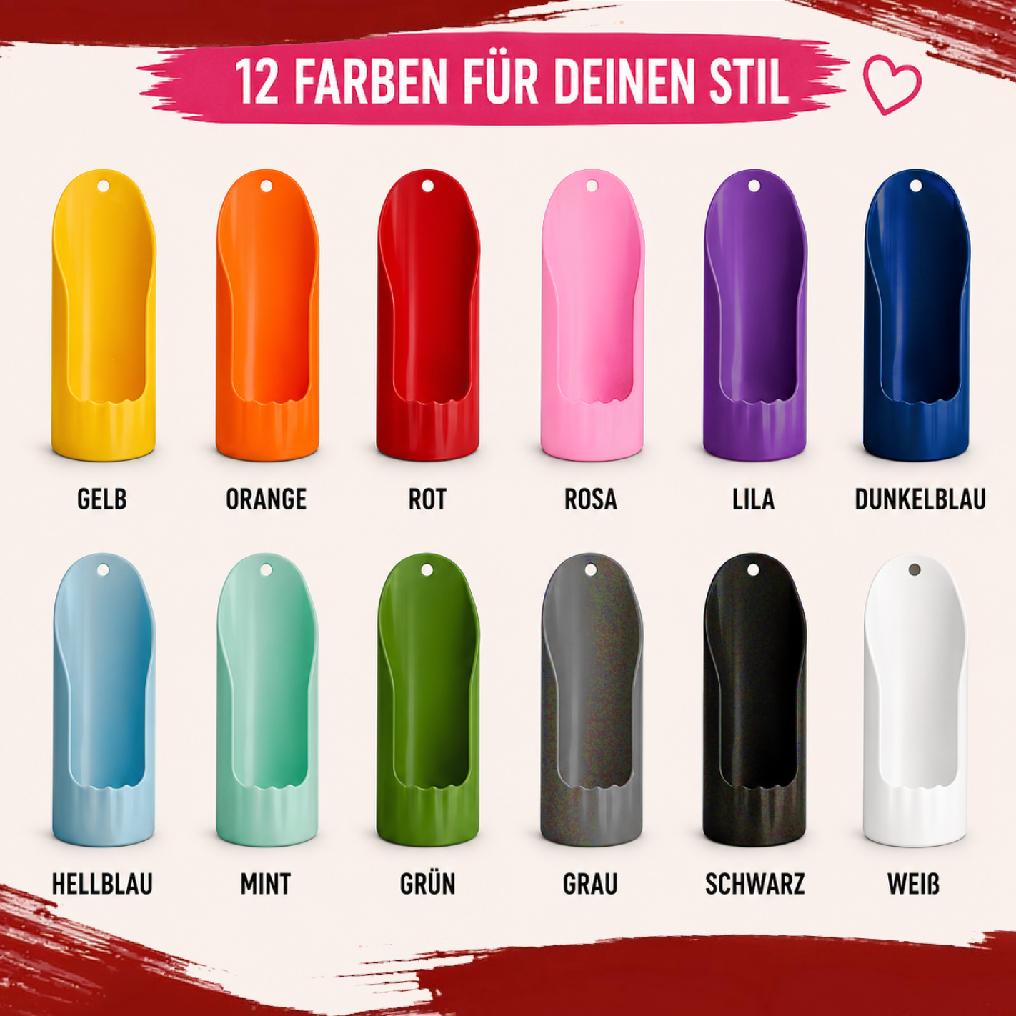 Zerup Schlüsselanhänger | Passend für More Nutrition & ESN Zerups | To-Go Halter | Glatt | 3D-Druck | 12 Farben I 1 Stück