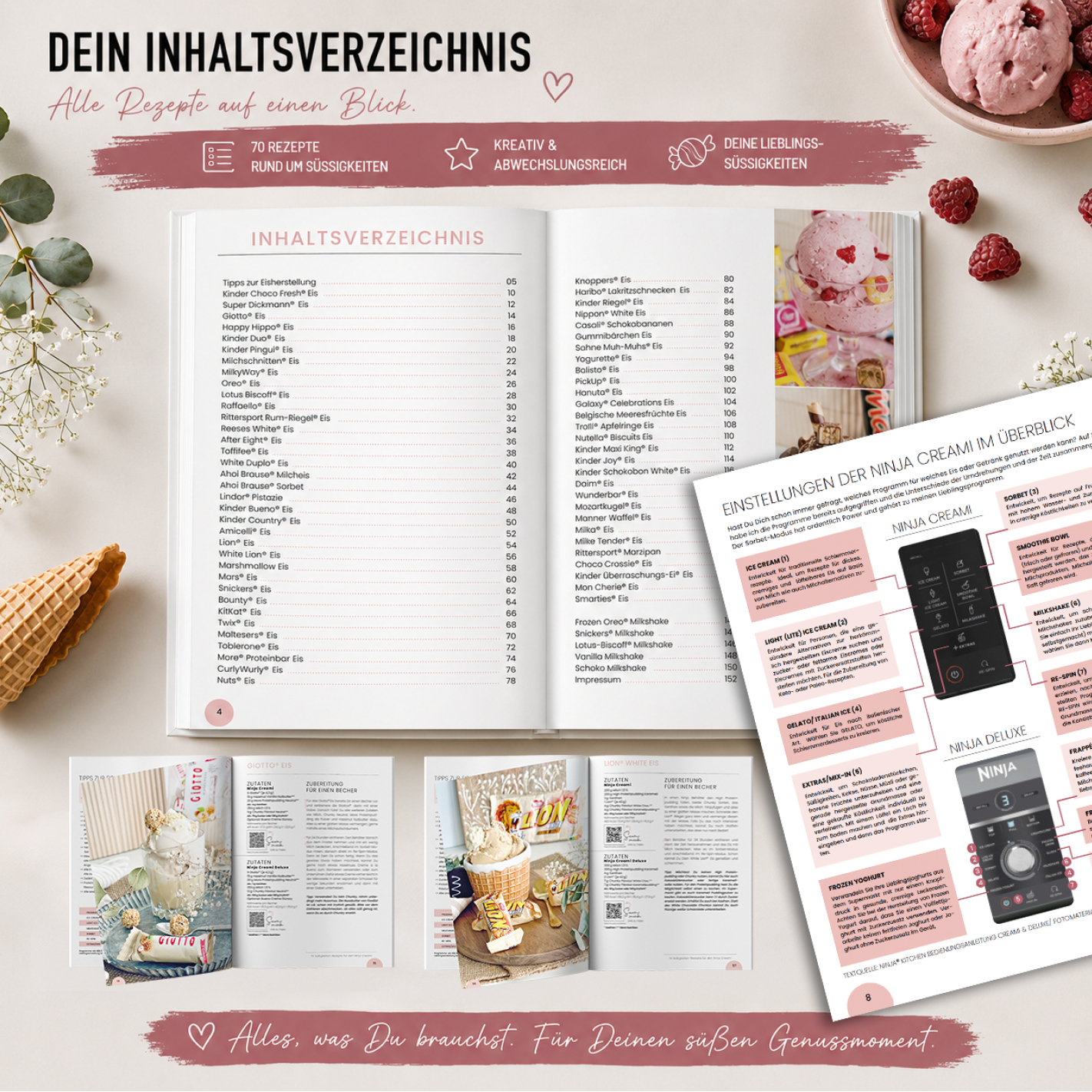 70 Rezepte für die Ninja Creami - Sweet like Chocolate (gedruckte Version)