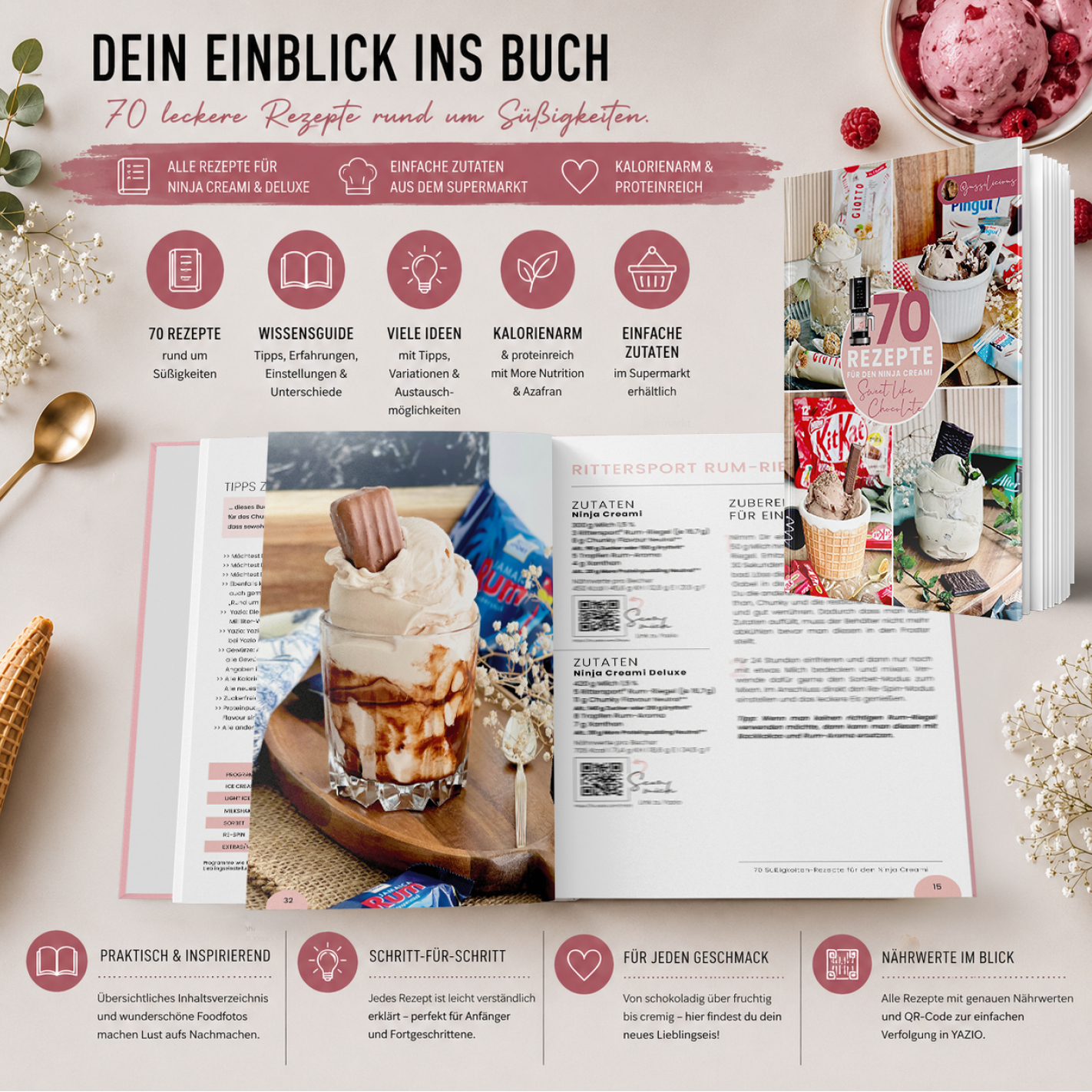 70 Rezepte für die Ninja Creami - Sweet like Chocolate (gedruckte Version)