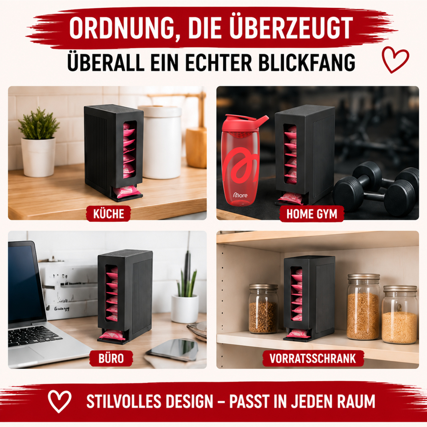 More Nutrition & ESN I Protein Bar Organizer für Proteinriegel – 2 Größen (Compact 13-14) – 12 Farben – 3D gedruckt I 1 Stück