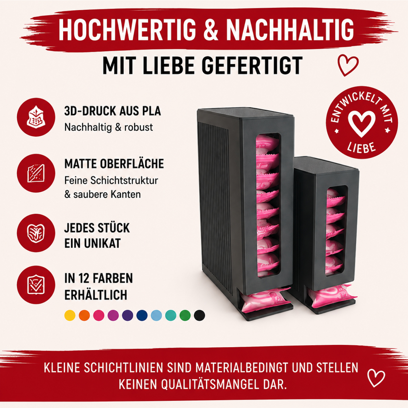 More Nutrition & ESN I Protein Bar Organizer für Proteinriegel – 2 Größen (Compact 13-14) – 12 Farben – 3D gedruckt I 1 Stück