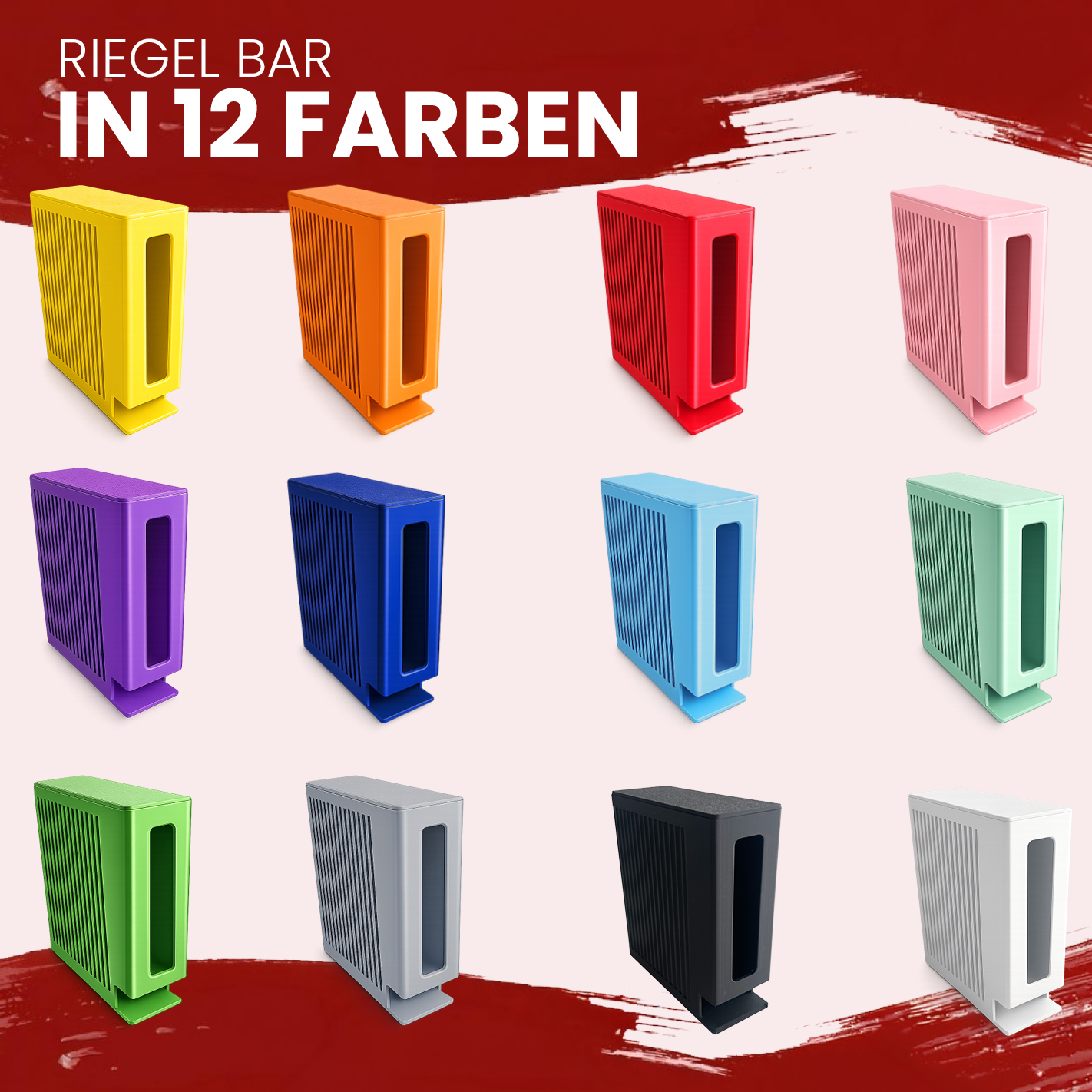 More Nutrition & ESN I Protein Bar Organizer für Proteinriegel – 2 Größen (Compact 13-14) – 12 Farben – 3D gedruckt I 1 Stück
