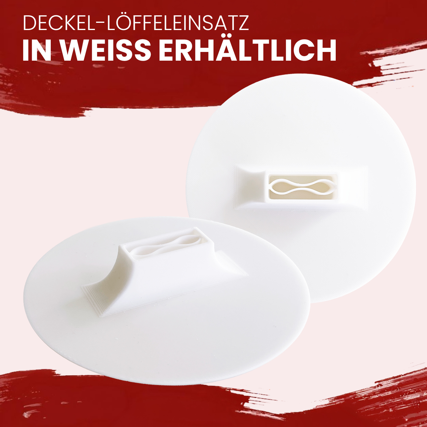 More Nutrition (1) Löffelhalter für 2kg More Protein Sahne Dosen – Wiederverwendbarer Halter für transparenten More Scoop | 3D gedruckt