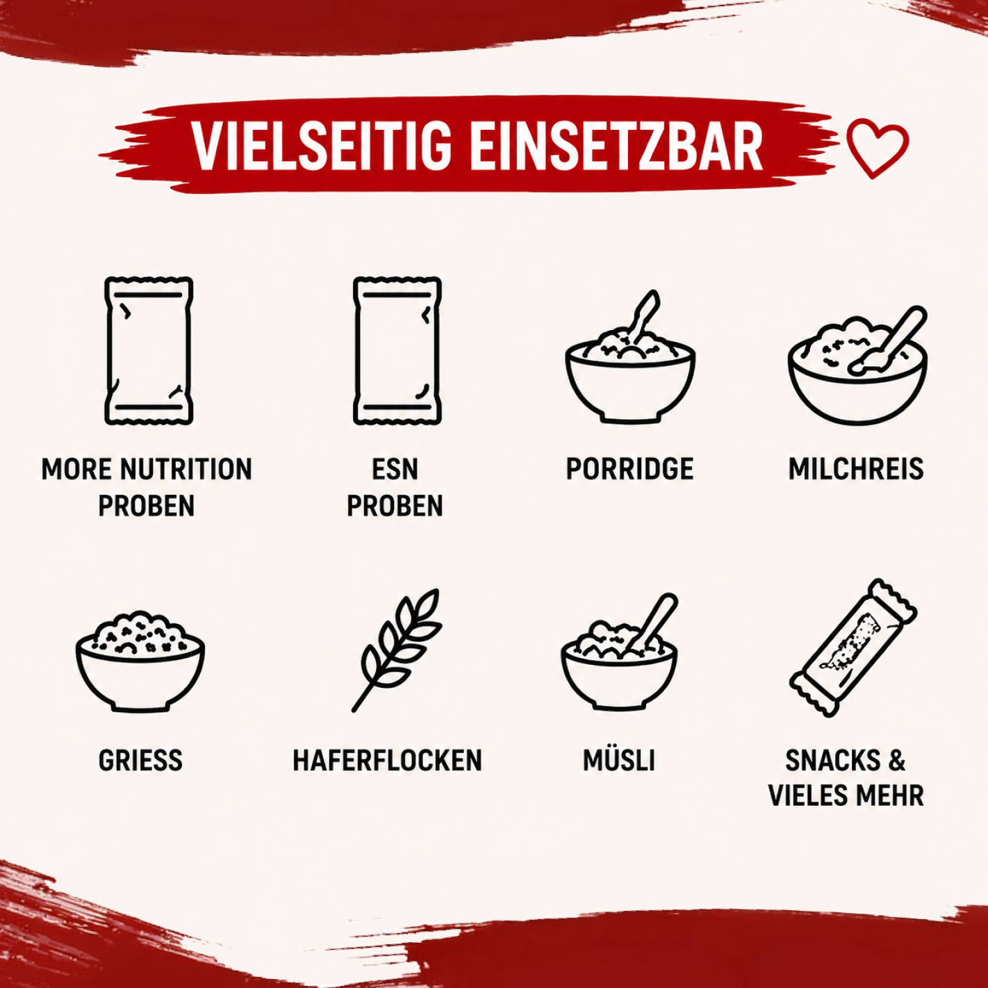 Design Vorratsbox für More Nutrition & ESN | Aufbewahrungsbox für Proben, Porridge & Grieß | Glatt | 3D-Druck | 12 Farben I 1 Stück